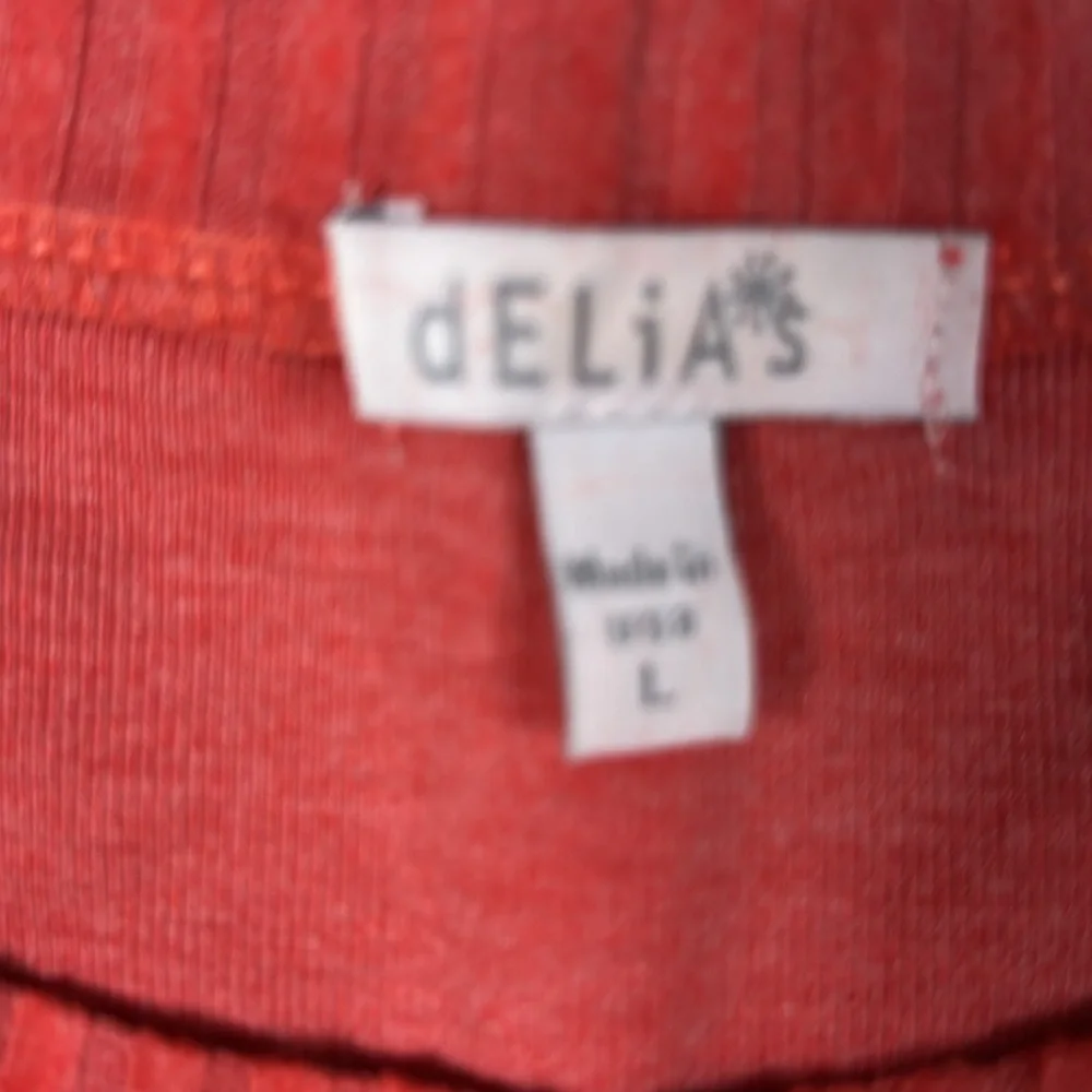 Delia’s Red Eiffel Tower  Crop Sweater Size Large